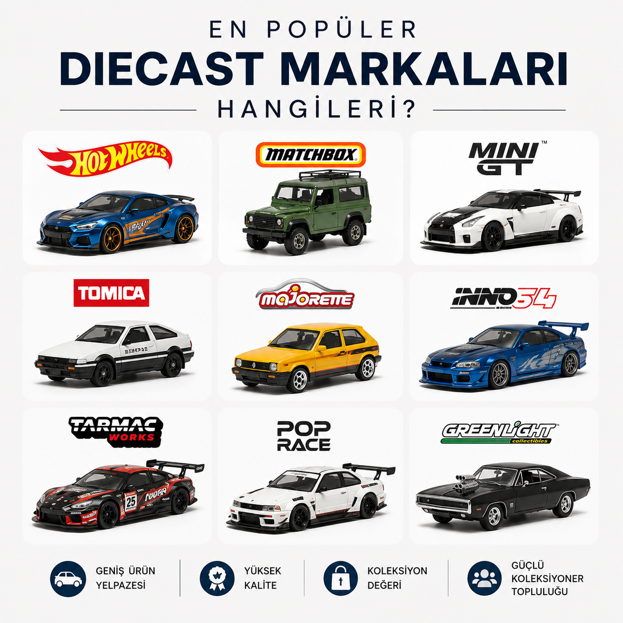 En Popüler Diecast Markaları Hangileri? 2026 Koleksiyoner Rehberi